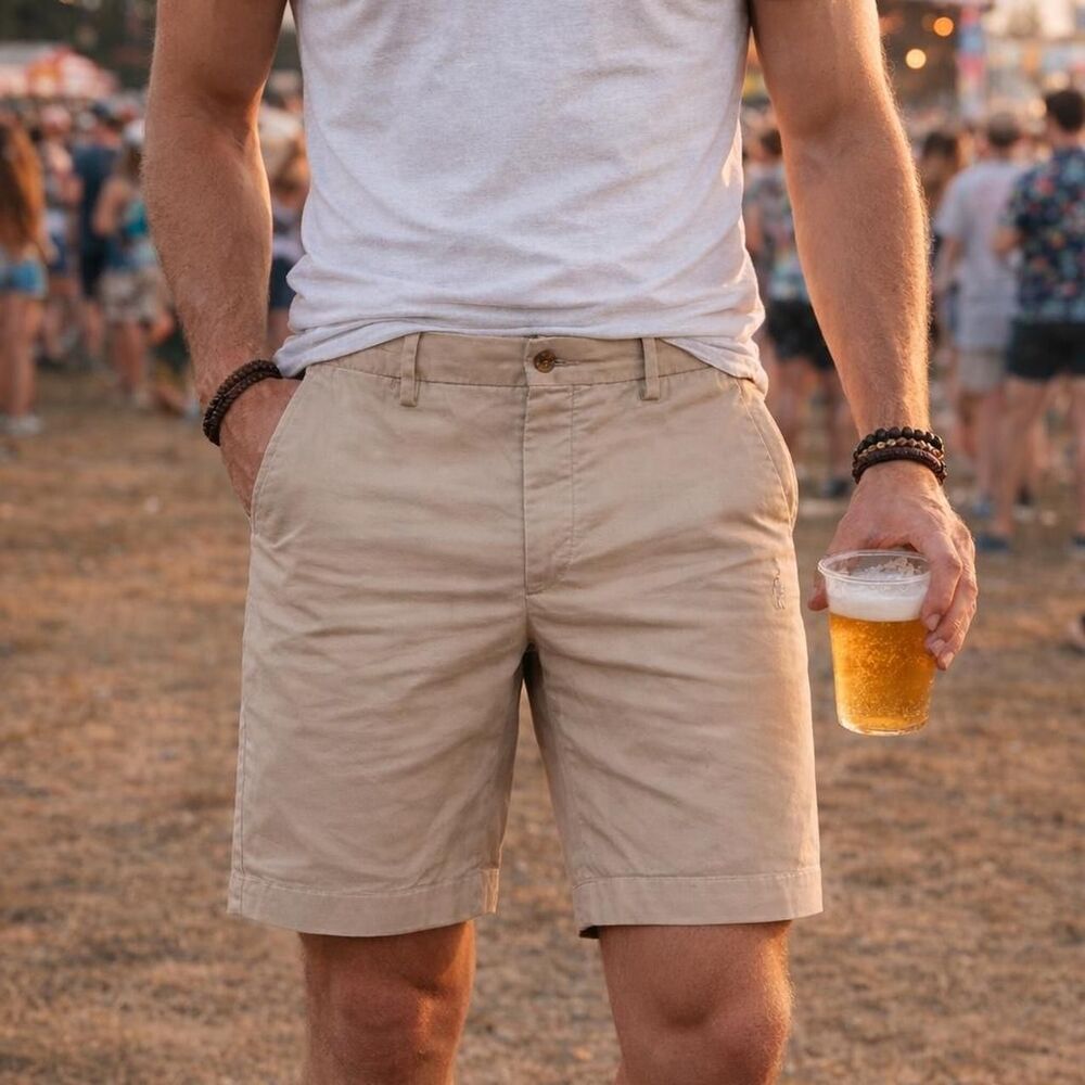 Polo Ralph Lauren Men's Tan Brown Shorts 32" Preppy 9" Inseam Coastal Golf Casua